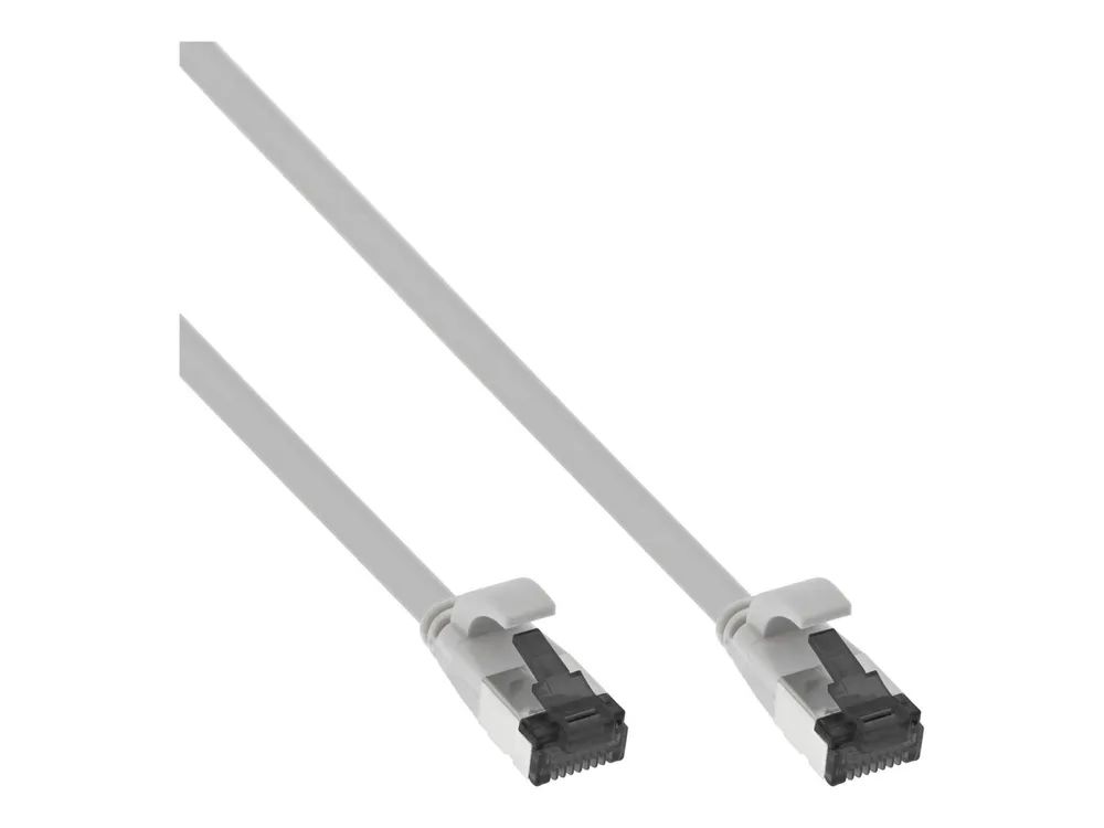 InLine Patchkabel flach - U/FTP - Cat.8.1 - TPE halogenfrei - grau - 2m