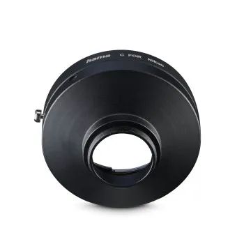 Hama Objektiv-Adapter, für Nikon-F-Objektive an C-Mount-Kameras, Schwarz