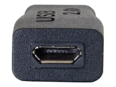 C2G USB 2.0 USB Type C to USB Micro B Adapter M/F - USB C to Phone Black - USB-Adapter - Micro-USB Typ B (W)