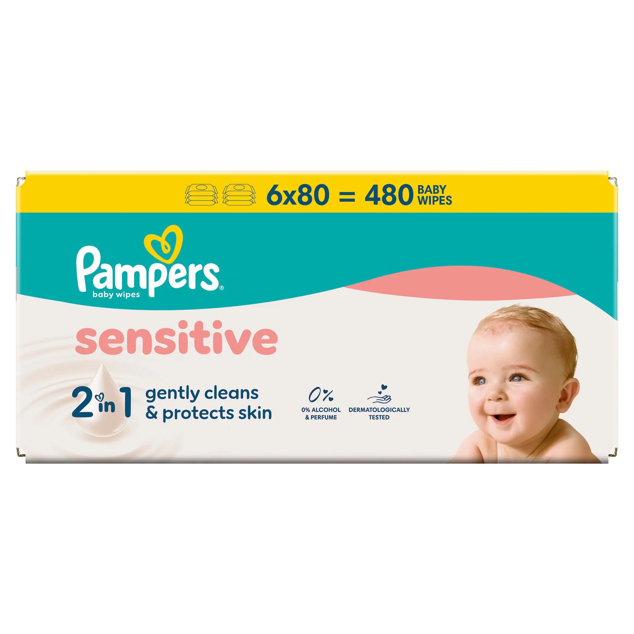 Pampers Feuchte Tücher Sensitive 6x80