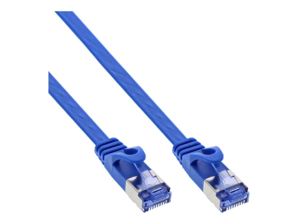 InLine Patchkabel flach - U/FTP - Cat.6A - blau - 3m