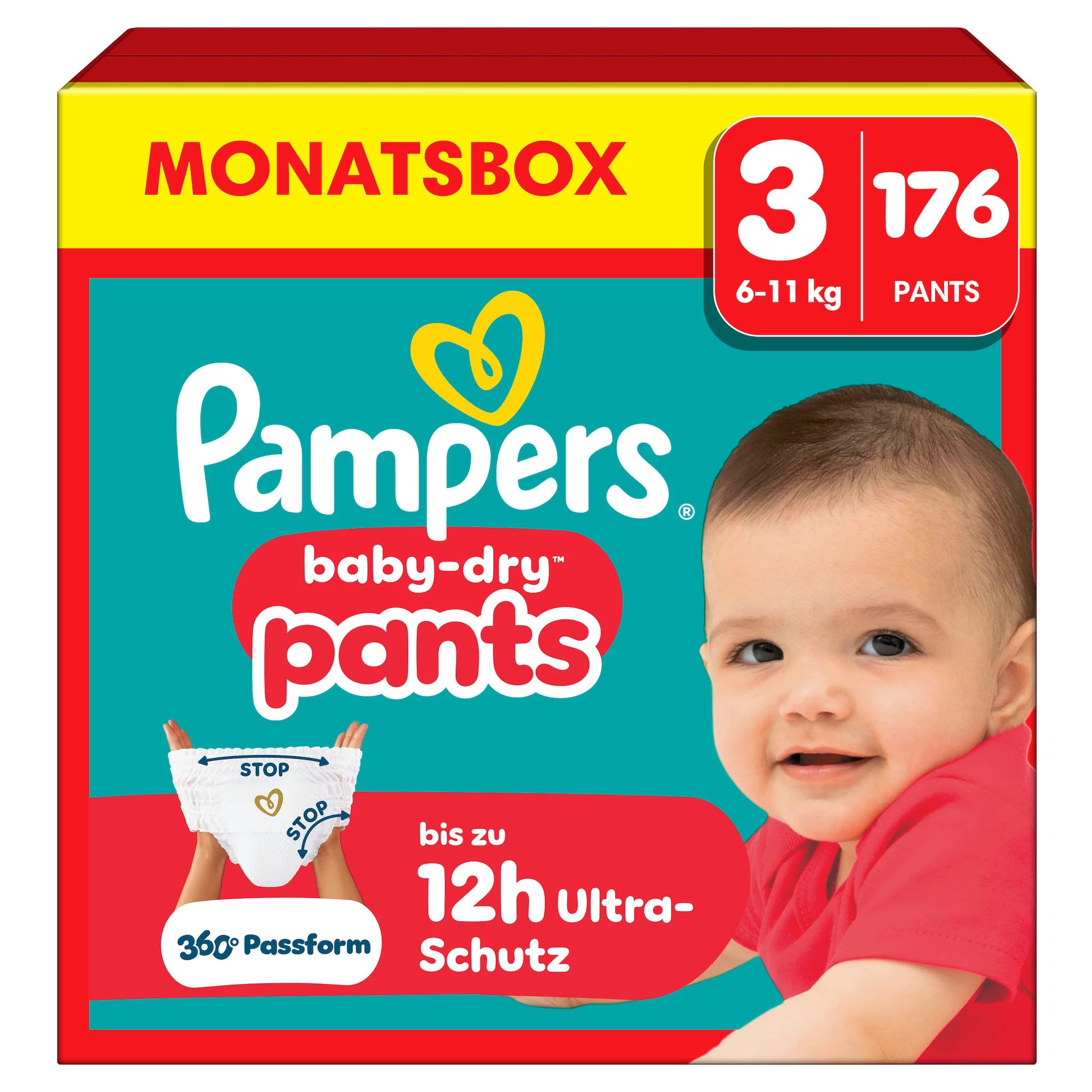 Pampers Baby Dry Pants Gr.3 Midi 6-10kg Monatsbox, 176 Stk.