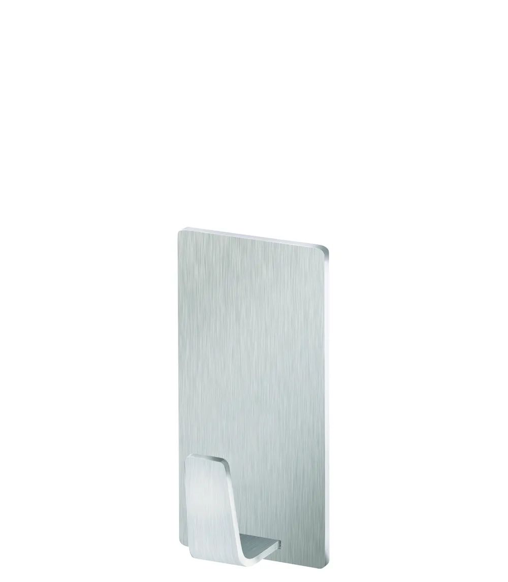 tesa® Powerstrips® Waterproof Haken S Rechteckig, Metalloptik