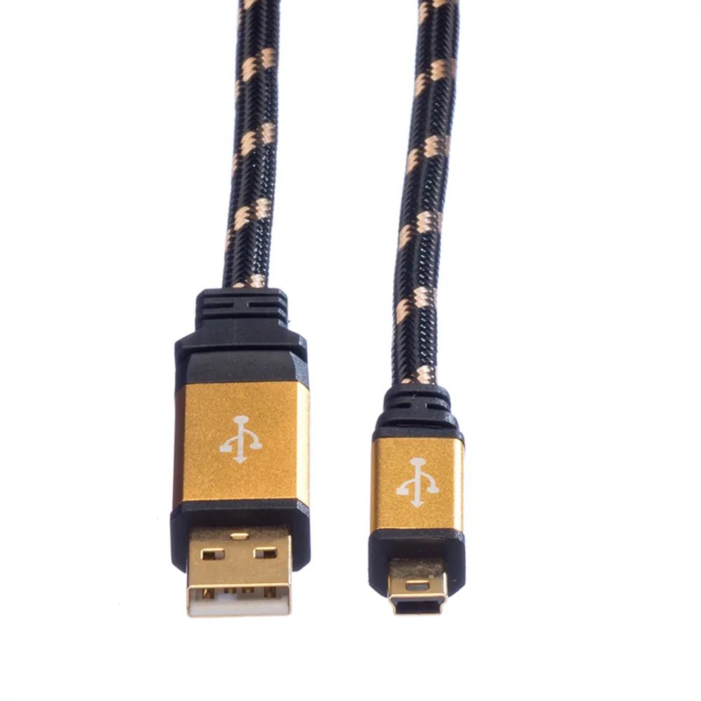 ROLINE GOLD USB 2.0 Kabel, Typ A - 5-Pin Mini, 1,8 m