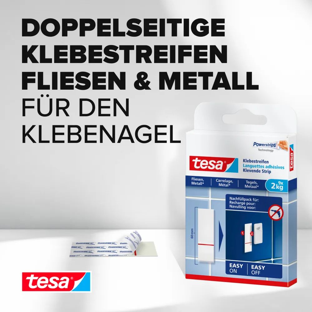 Tesa 77760 - Tape - Weiß - 5 s - Sichtverpackung - 9 Stück(e)