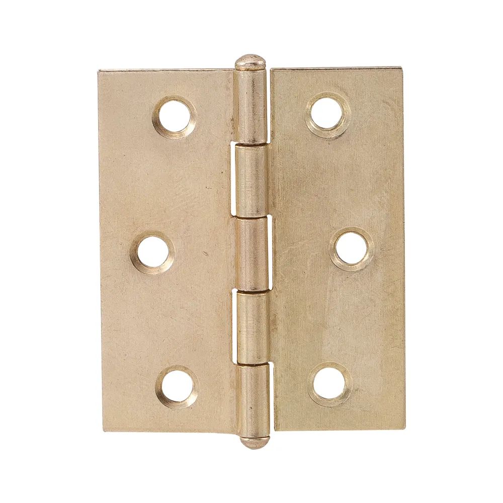 METALURGIA Knopfscharnier - leichte Ausführung 60 x 50 mm, Messing poliert