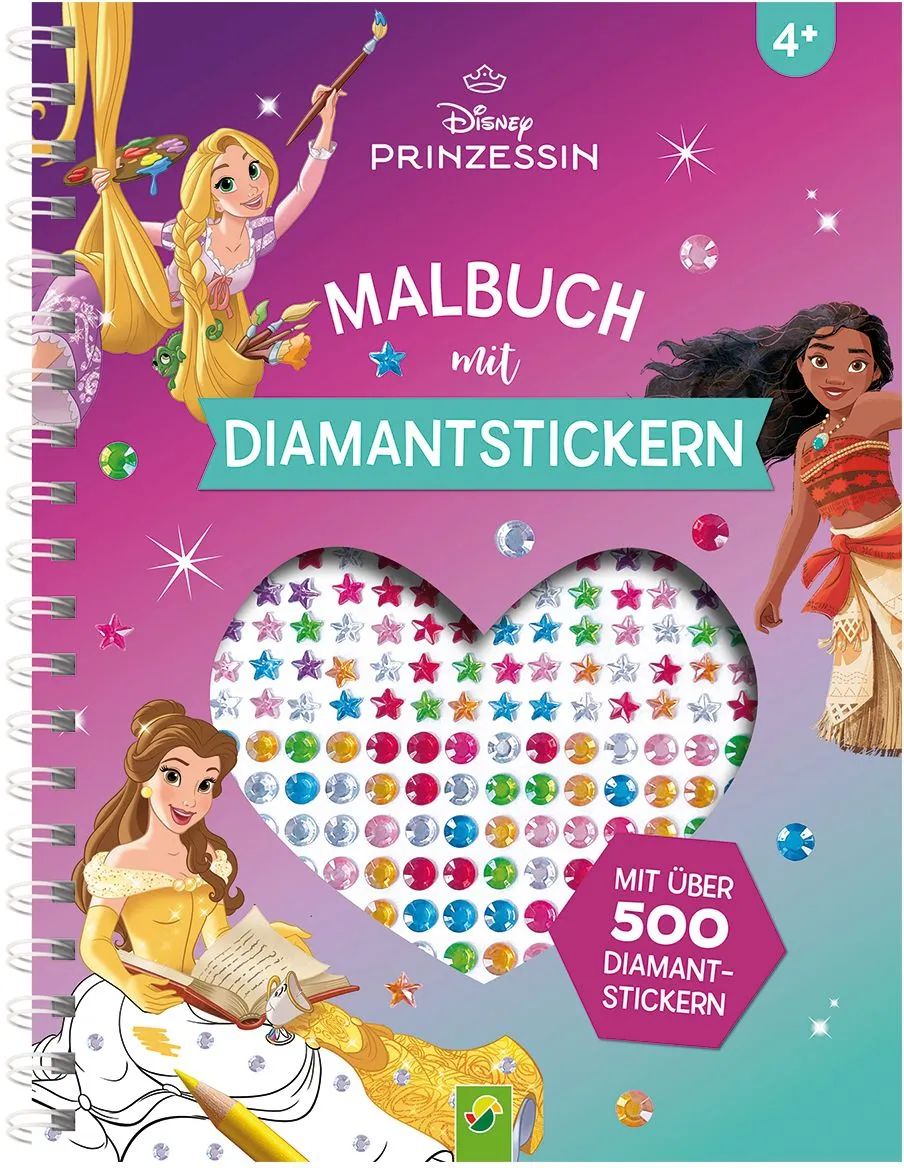 Naumann & Göbel Verlagsgesellschaft Disney Prinzessin Malbuch mit Diamantsti