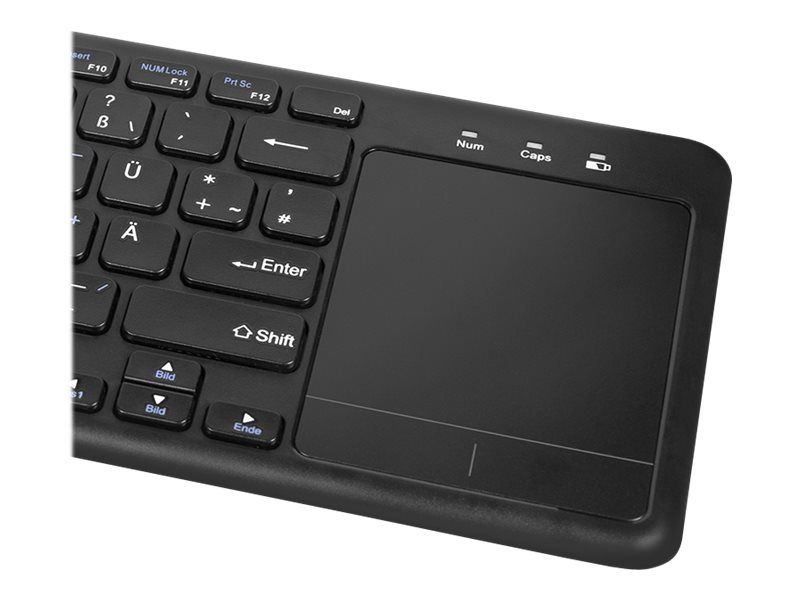 LogiLink Tastatur - mit Touchpad - kabellos