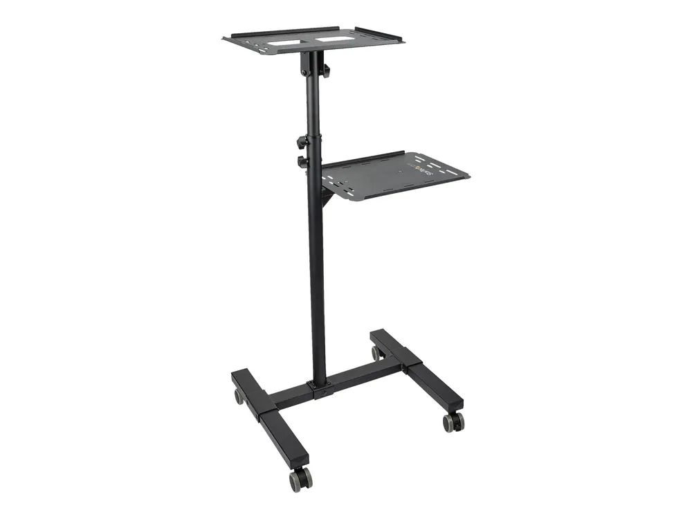 StarTech.com Mobiler Projektor- und Laptopständer/-wagen - Heavy Duty (2 Regale, jeweils 10 kg)