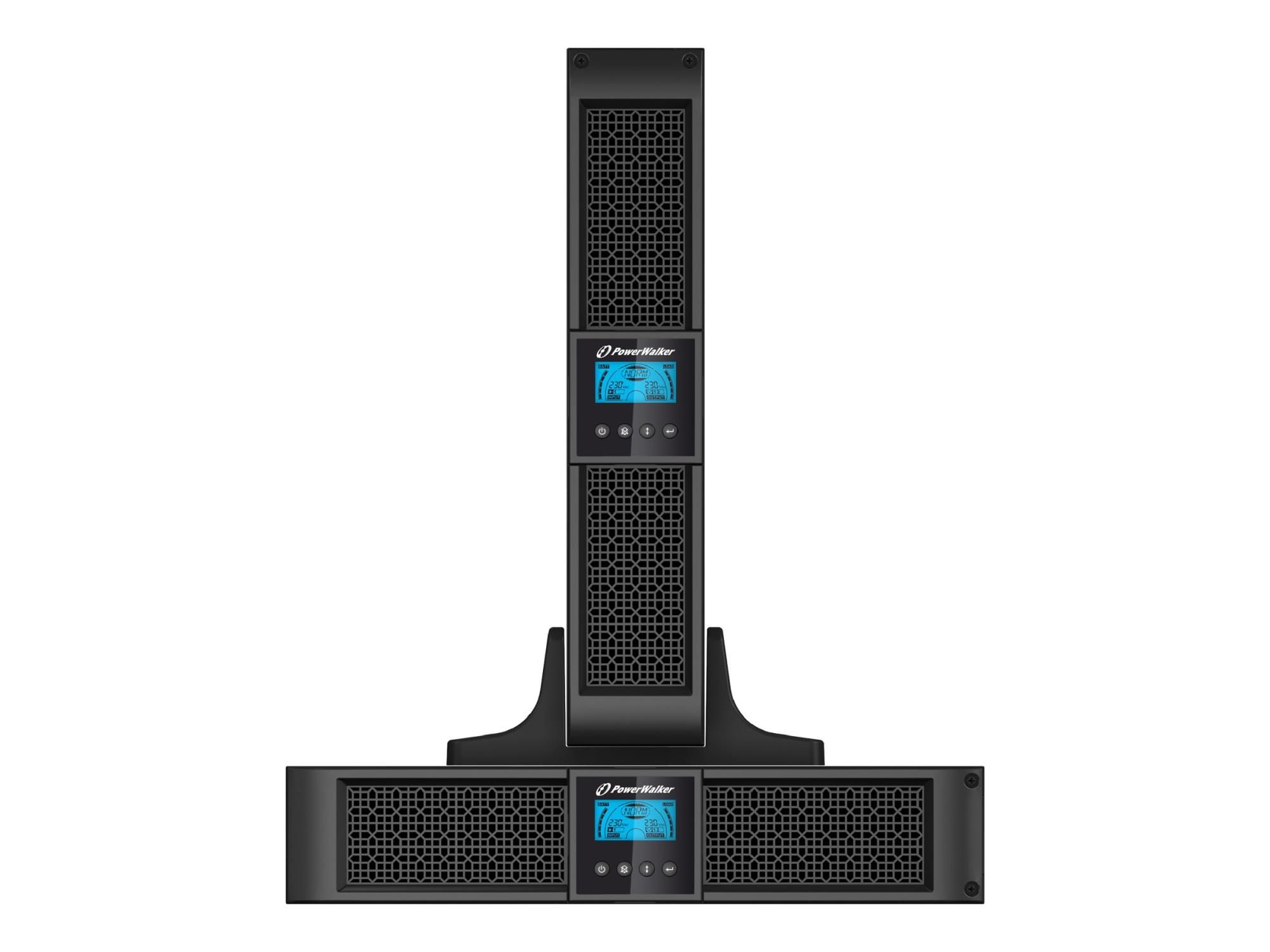 BlueWalker PowerWalker VI 1500RT LCD - USV (in Rack montierbar/extern) - Wechselstrom 220/230/240 V - 1350 Watt - 1500 VA - 9 Ah - RS-232, USB - Ausgangsanschlüsse: 8 - 2U - 48.3 cm (19")