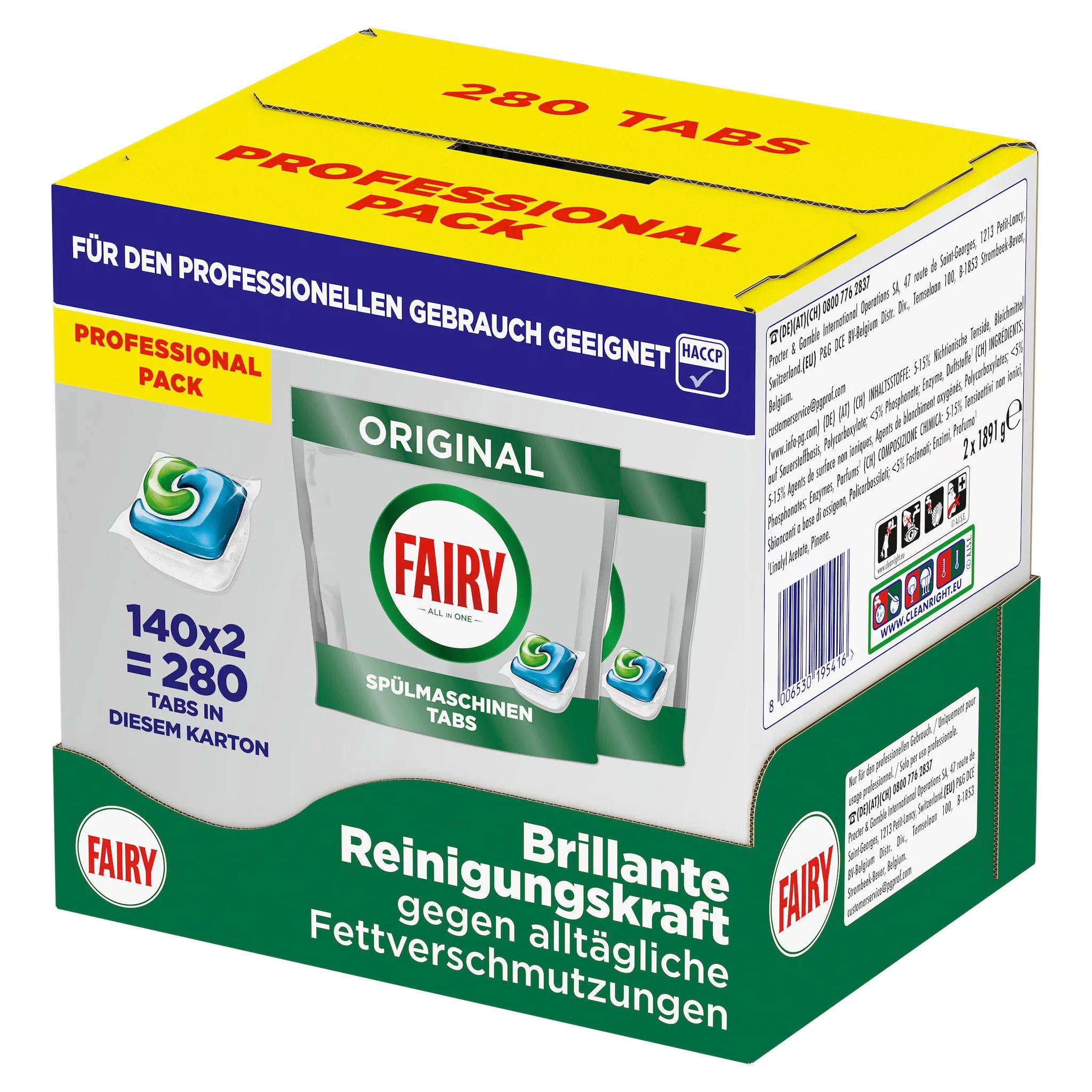 Fairy Professional All In One Spülmaschinentabs 140 Stk.