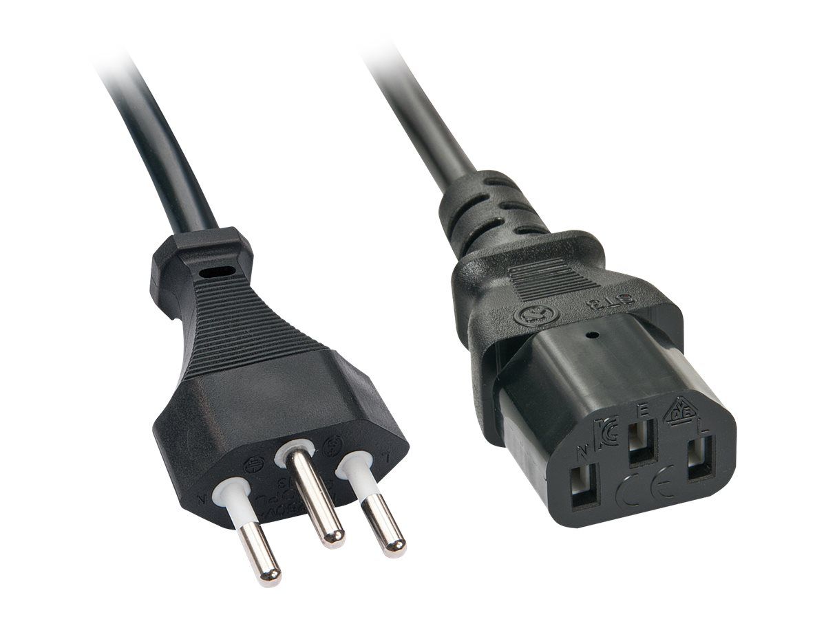 Lindy Stromkabel - Schweiz, 3-polig (M) zu power IEC 60320 C13