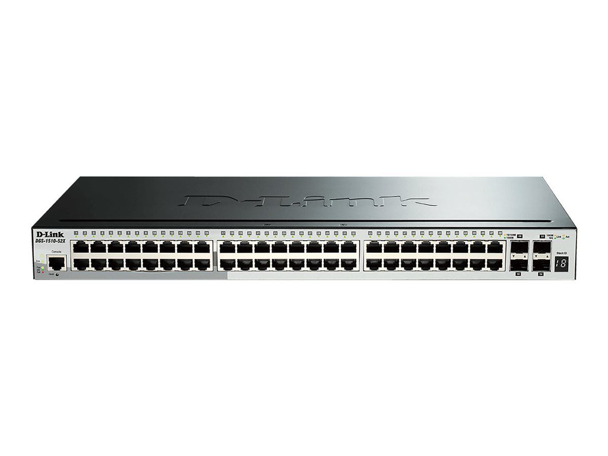 D-Link DGS 1510-52X - Switch - L3 - Smart - 48 x 10/100/1000 + 4 x 10 Gigabit SFP+