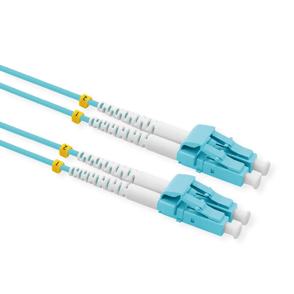 VALUE LWL-Kabel 50/125µm OM3, LC/LC, Low-Loss-Stecker, türkis, 1 m