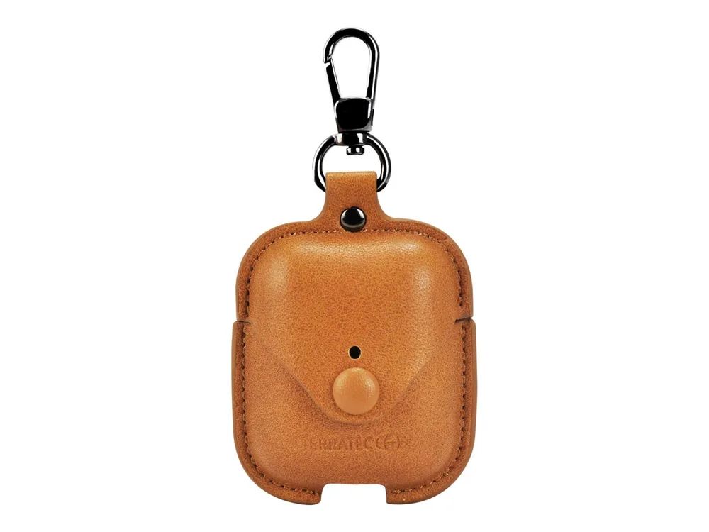 TerraTec Air Box - Tasche für Kopfhöhrer - Leder, Polycarbonat - braun - für Apple AirPods (1. Generation, 2. Generation)