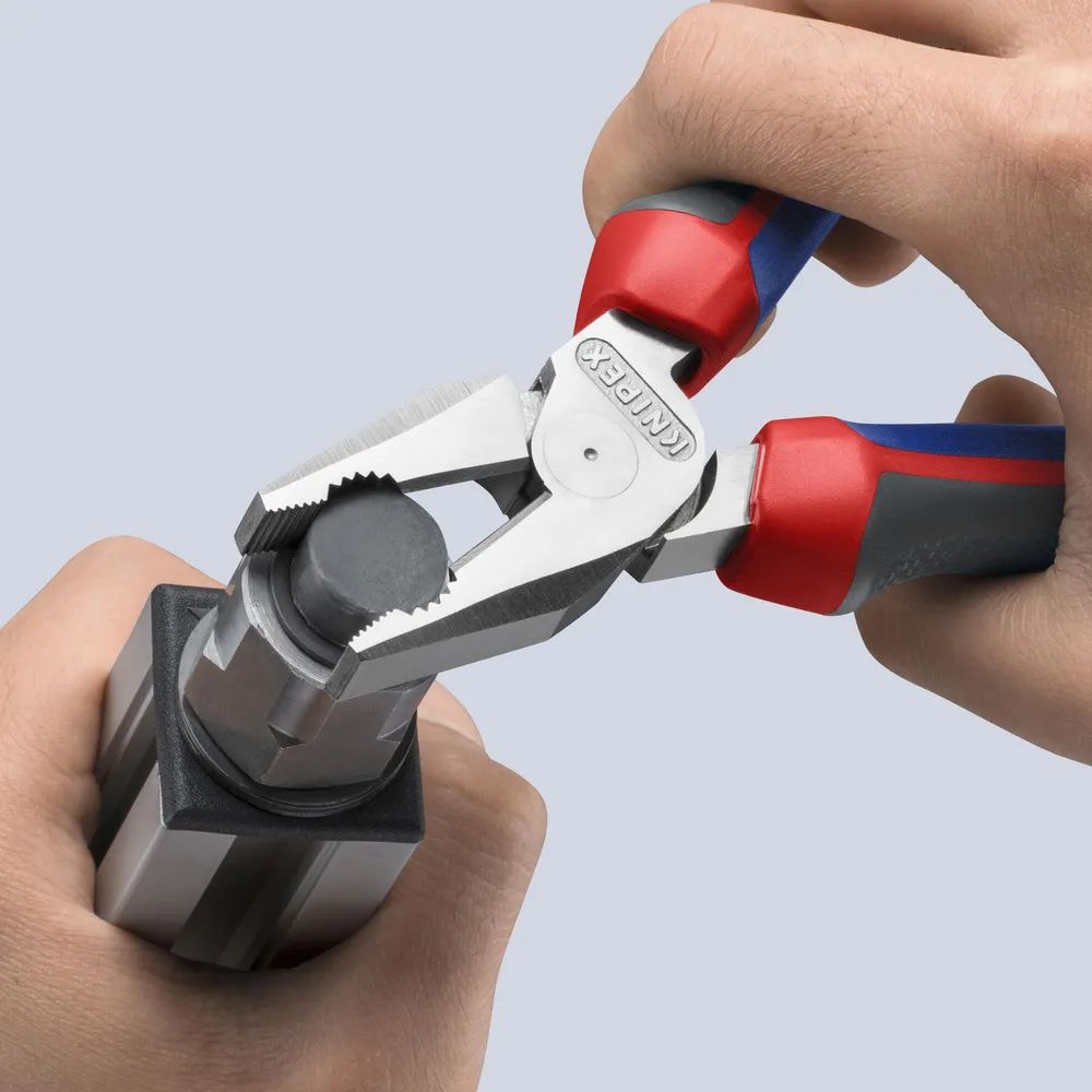 KNIPEX Kraft-Kombizange mit Comfort-Griffen verchromt 184 mm