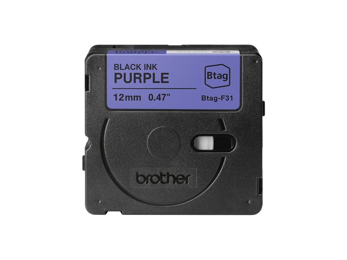 Brother BTAG-F31 - Schwarz auf Purpurrot - Rolle (1,2 cm x 4 m)