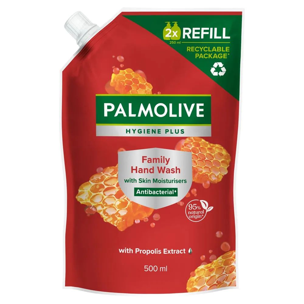 Palmolive Hygiene Plus Family Antibakterielle Flüssigseife Nachfüllbeutel, 500 ml