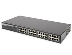 DIGITUS 16-Port 10G Ethernet PoE+ Injektor, 802.3at, 250 W