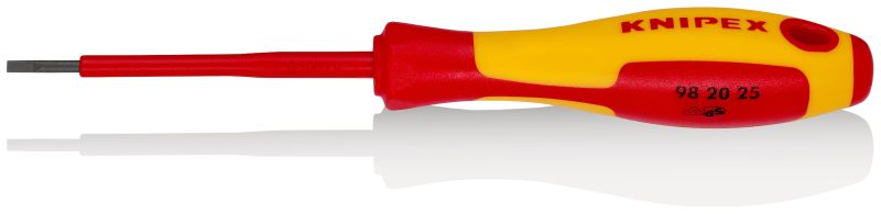 KNIPEX Schraubendreher für Schlitzschrauben, VDE 2K, 2,5 x 0,4 mm