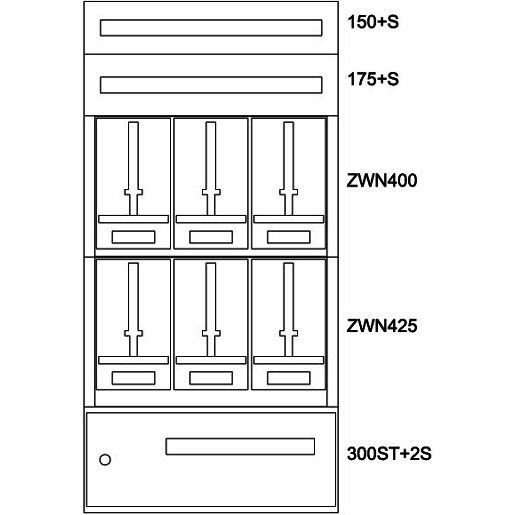 Eaton ZÄHLERVERTEILER-EINSATZ ST / EATON BPZMESSTN800/15-6STW 137684