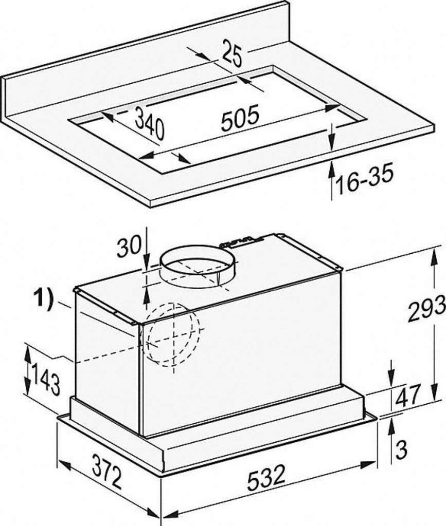 Miele Dunstabzugshaube DA 2558