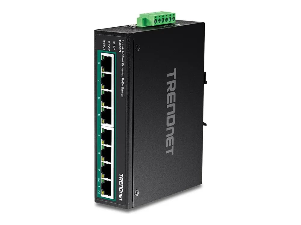 TRENDnet TI-PE80 - Industrial - Switch - 8 x 10/100 (PoE+)