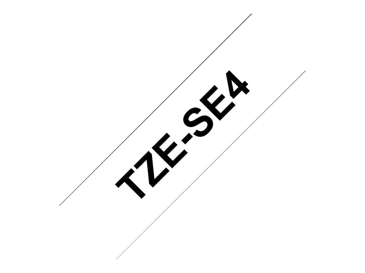 Brother TZe-SE4 - Selbstklebend - Schwarz auf Weiß - Rolle (1,8 cm x 8 m)