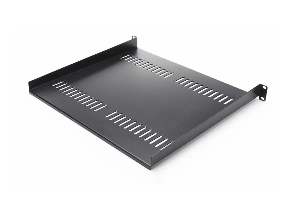StarTech.com 2er-Pack 1HE 19 Zoll Serverrack Fachboden/Ablage, 40cm Tief - Rack - Regal - Schwarz - 1U - 48.3 cm (19")