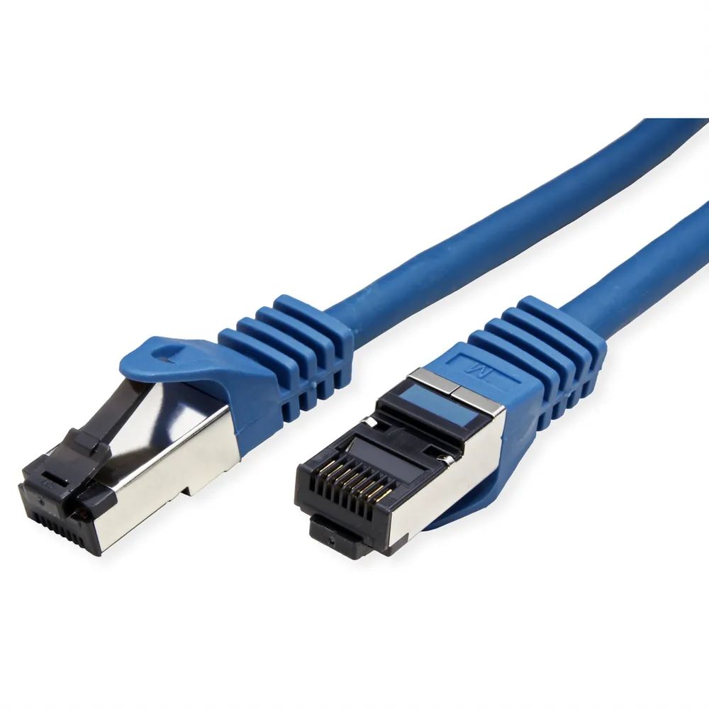 VALUE S/FTP-(PiMF-) Patchkabel Cat.8 (Class I), LSOH, Litzendraht, blau, 1 m