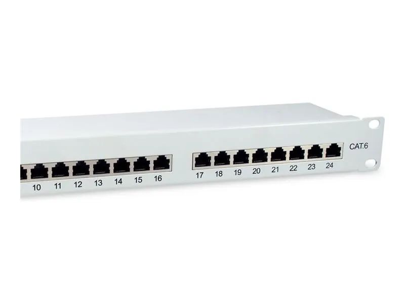 Equip Pro - Patch Panel - Rack montierbar - CAT 6 - STP - RJ-45 X 24 - Hellgrau - 1U - 48.3 cm (19")