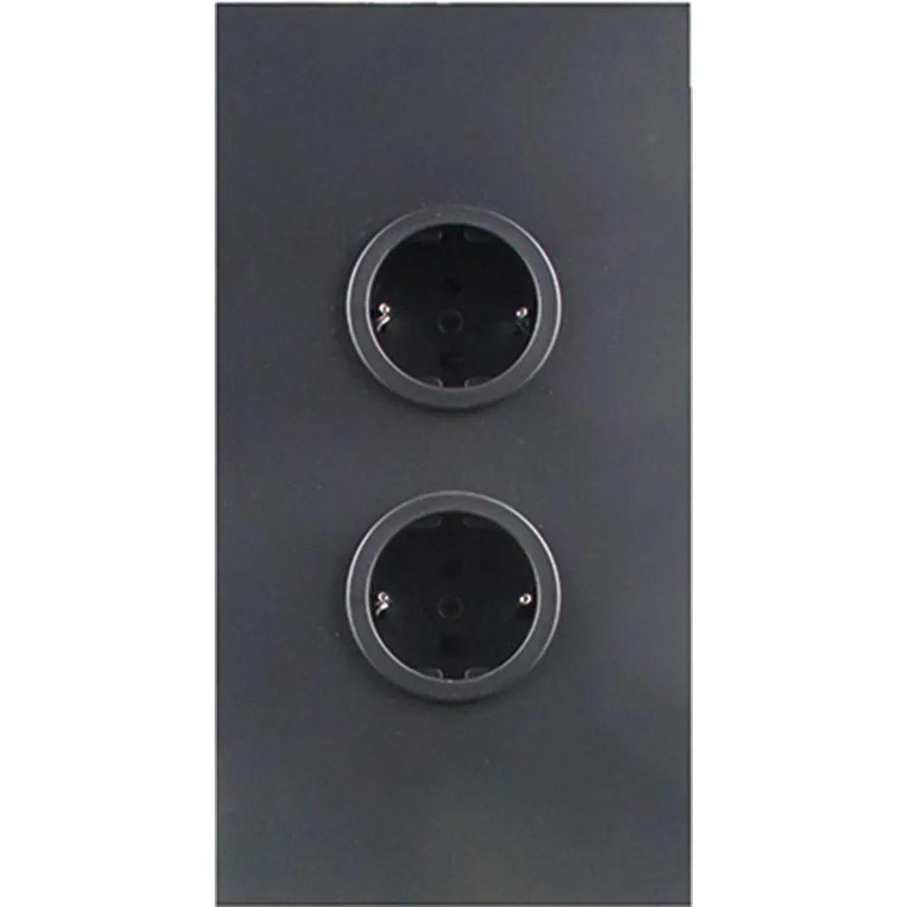 CARESSI Steckdosenelement 2ST20 2 Schukosteckdosen schwarz