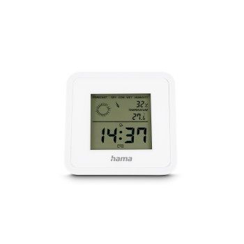 Hama Thermometer und Hygrometer "Borneo", digital, für innen, Weiß