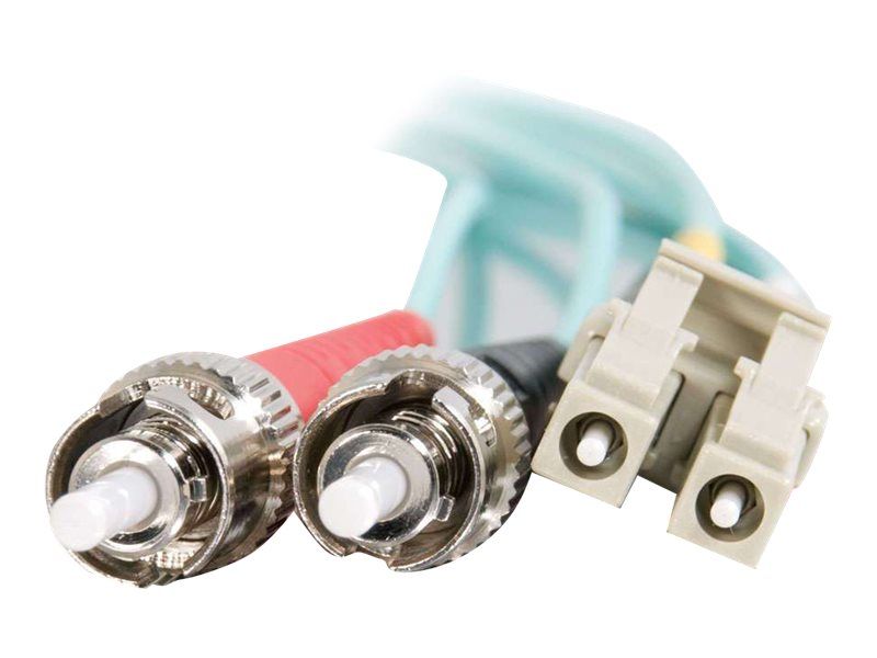 C2G LC-ST 10Gb 50/125 OM3 Duplex Multimode PVC Fiber Optic Cable (LSZH)