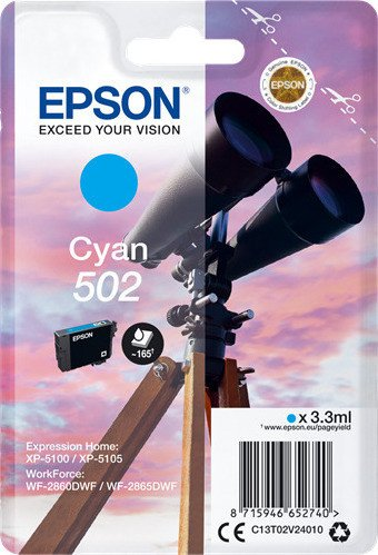 Epson Tinte 502 Single, cyan, Binocular