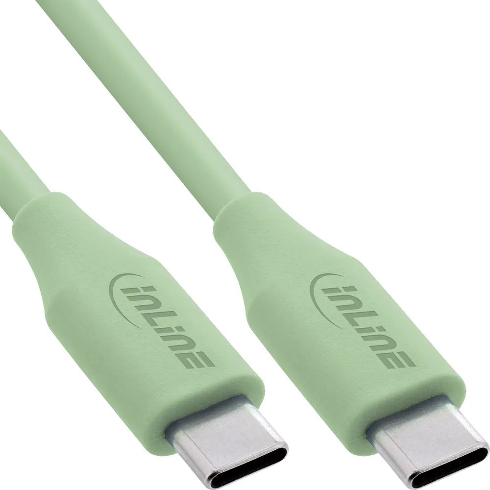 InLine USB 2.0 Kabel - USB-C Schnellladekabel 100W - Matcha Latte/grün 2m