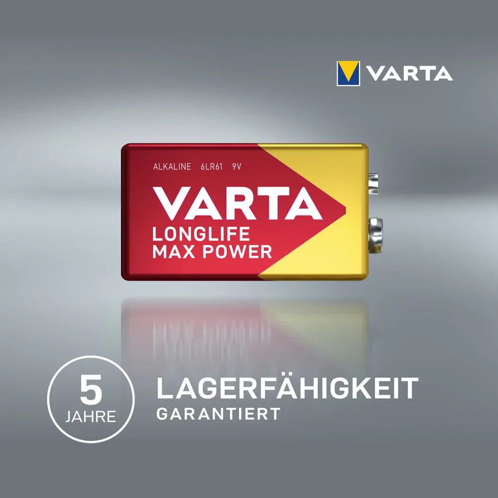 VARTA LONGLIFE Max Power 9V Blister 1