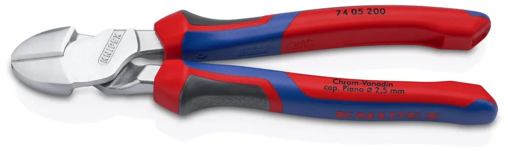 KNIPEX Kraft-Seitenschneider mit Comfort-Griffen verchromt 200 mm