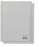 Durable Trennelement - 52 (26 x 2) Teile - vorgedruckt: 1-26, 27-52 - mit Register - Grau (Packung mit 5)