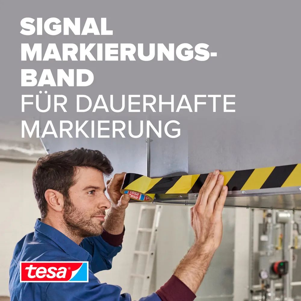 tesapack® PP Marking 66 m x 50 mm – gelb/blau – Markierungsband