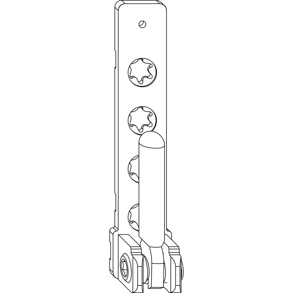 MACO Ecklager PVC, mit 7 mm Tragezapfen L= 3 mm, 100 kg, weiß (206586)