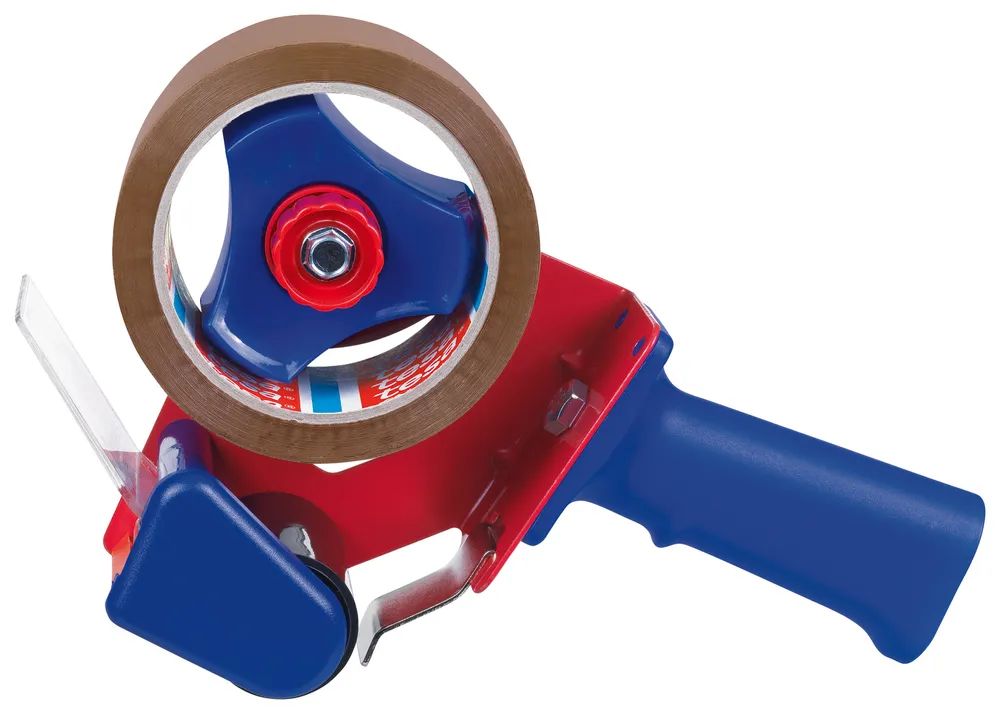 tesa® Tesapack Strong + Handabroller – Set mit 1 Rolle Paketband – Braun – 66 m x 50 mm – Vorteilspa