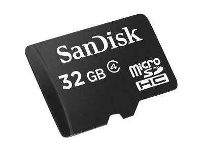 SanDisk microSDHC 32GB Class 4 + SD Adapter Mobile