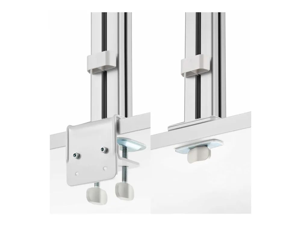 StarTech.com Six-Monitor Desk Mount w/ Crossbar, Up To 32" Screens/17.6lb - Befestigungskit - für 6 LCD-Displays - Säule, dual - Stahl, Kunststoff - weiß - Bildschirmgröße: 43.2-81.3 cm (17"-32")