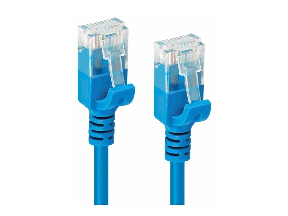 MicroConnect V-UTP6A10B-SLIM - 10 m - Cat6a - U/UTP (UTP) - RJ-45 - RJ-45 - Blau