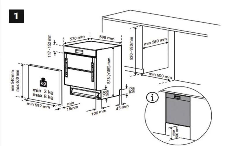 Beko BDSN28460X Einbaugeschirrspüler Integrierbar, 60cm - 14 MG