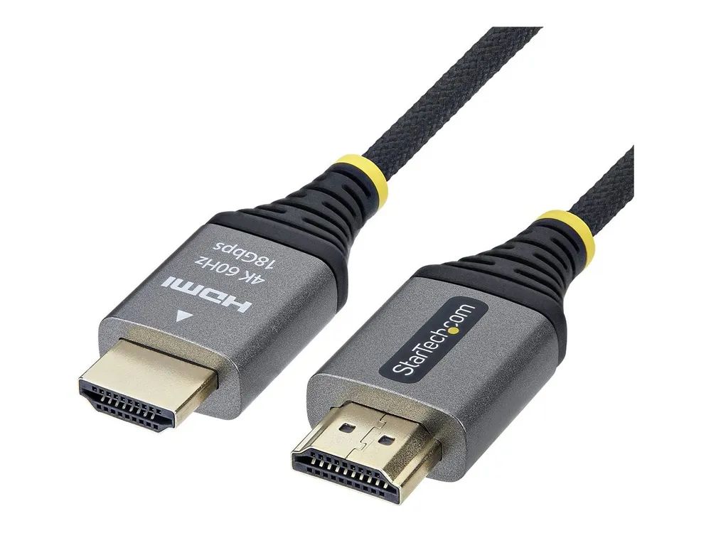 StarTech.com Startech - Premium Hochgeschwindigkeit - HDMI-Kabel mit Ethernet - HDMI männlich zu HDMI männlich - 50 cm - abgeschirmt - schwarz & silber - 1440p (UWQHD)