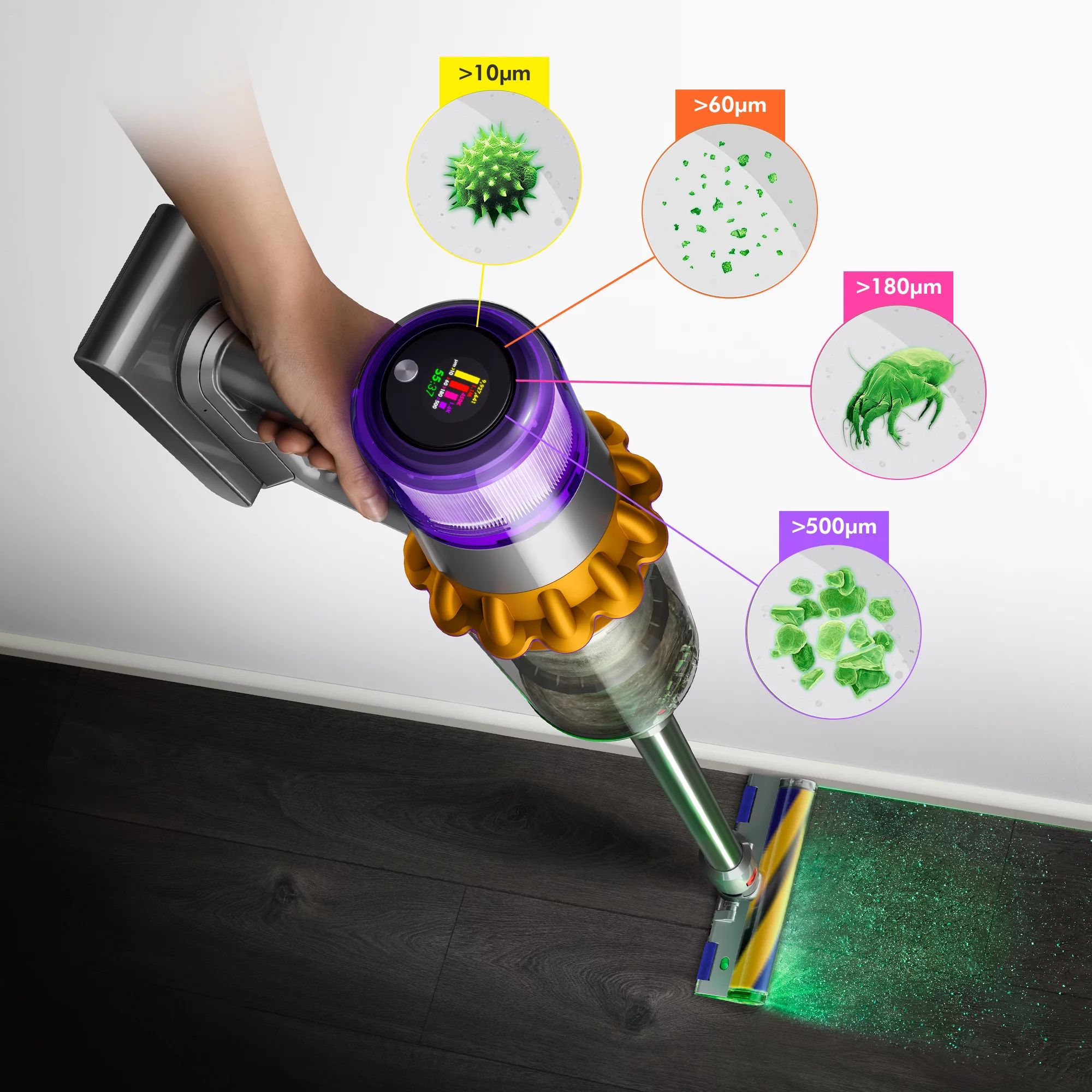 Dyson V15 Detect Absolute, Gelb/Nickel