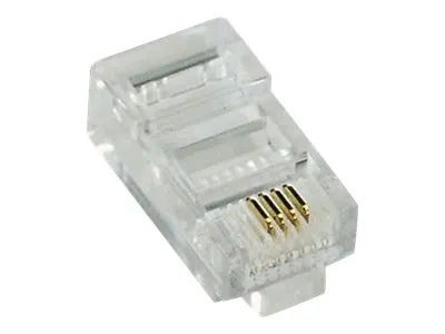 InLine Modularstecker 8P4C RJ45 zum Crimpen auf Flachkabel (ISDN) 100er Pack