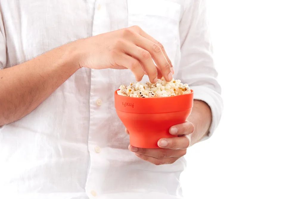 Lékué Kleiner Mikrowellen-Popcorn-Maker - Red